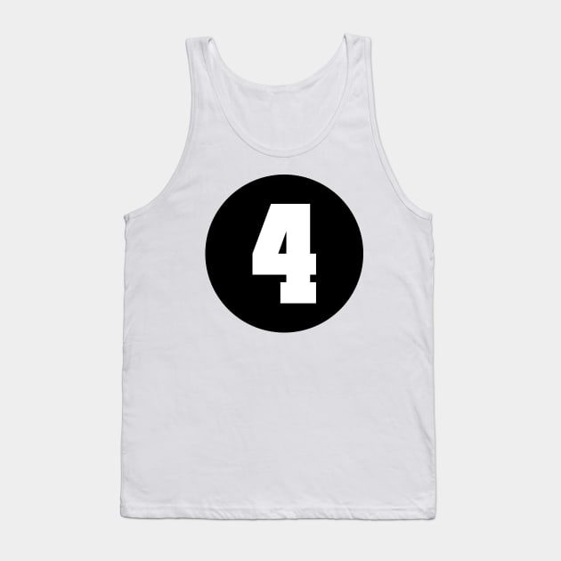 Number Four - 4 Tank Top by SPAZE